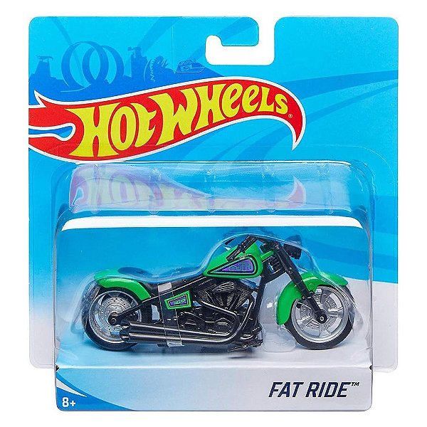 Miniatura Hot Wheels Moto Fat Ride JFB59 Escala 1:18 Diecast Original Colecionável