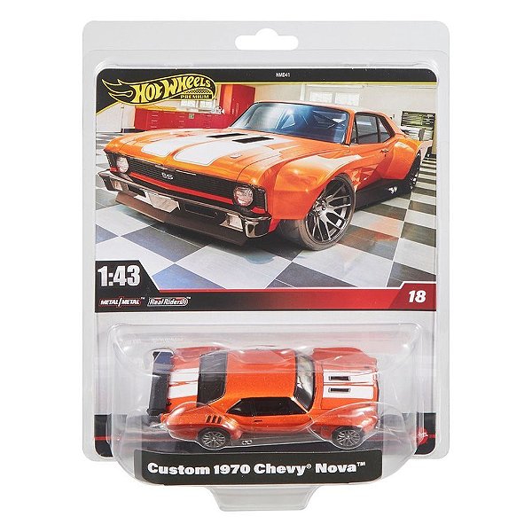 Miniatura Hot Wheels Premium Custom 1970 Chevrolet Nova HWG43 Escala 1:43 Diecast Metal Original