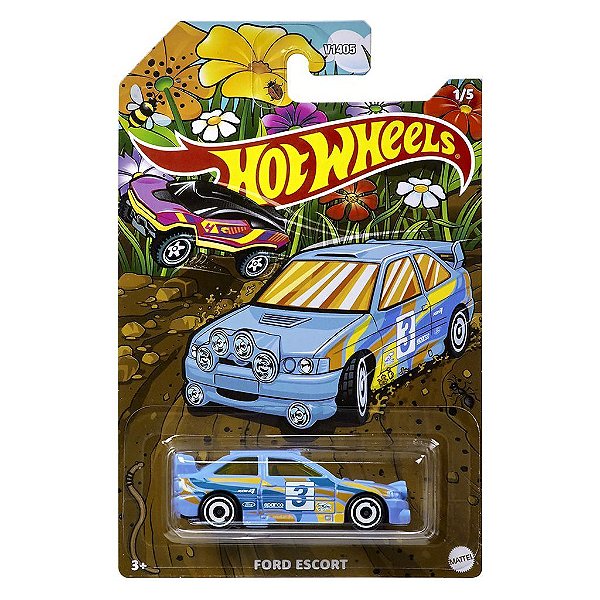 Miniatura Hot Wheels Spring Ford Escort JKY37 Diecast Metal Original Colecionável Autêntica Premium