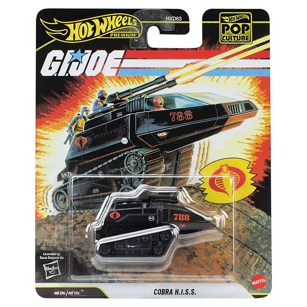 Miniatura Hot Wheels Premium Cobra H.i.s.s JHW83 Diecast de Metal Original Lacrada Colecionável Aut