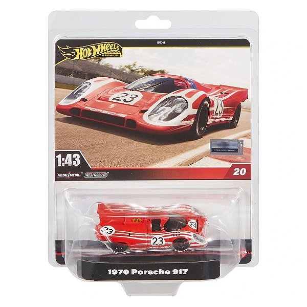 Miniatura Hot Wheels Premium 1970 Porsche 917 HWG48 Escala 1:43 Diecast Original Colecionável