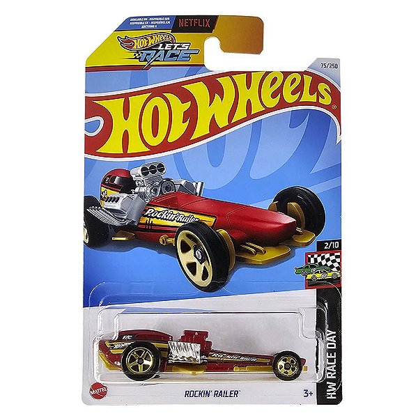 Miniatura Hot Wheels Rockin Railer HTD26 Diecast Metal Original Colecionável Autêntica Premium