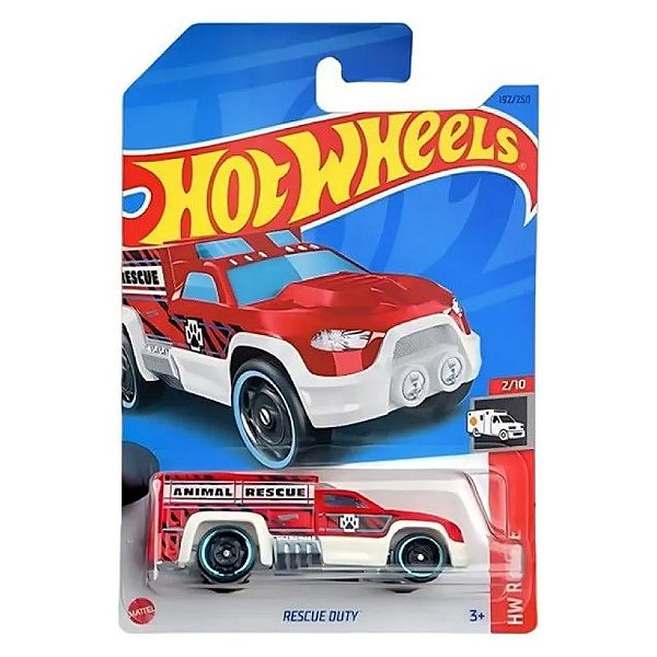 Miniatura Hot Wheels Rescue Duty HKK70 Diecast Metal Original Colecionável Autêntica Premium