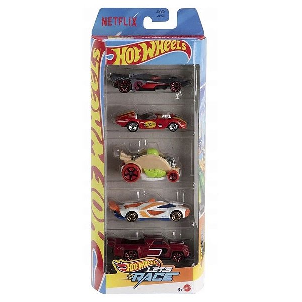 Miniatura Hot Wheels 5-Pack Let's Race JBJ79 Diecast Metal Original Colecionável Autêntica Premium