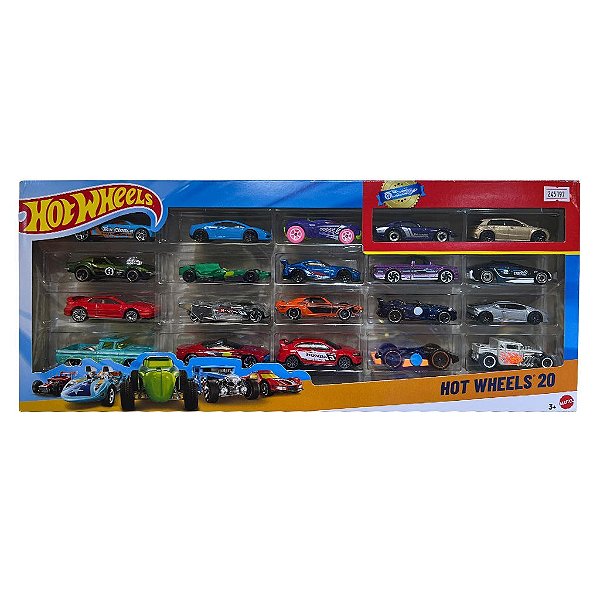 Miniatura Hot Wheels 20 Gift Pack Mix Diecast Metal Original Colecionável Autêntica Premium
