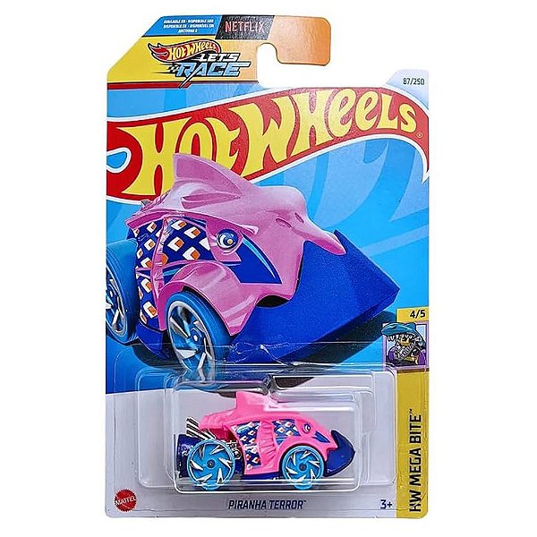 Miniatura Hot Wheels Piranha Terror HTD60 Diecast Metal Original Colecionável Autêntica Premium