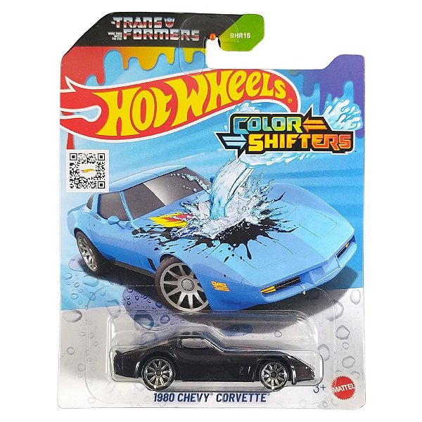Miniatura Hot Wheels Color 1980 Chevrolet Corvette JCM32 Escala 1:64 Diecast Original Colecionável