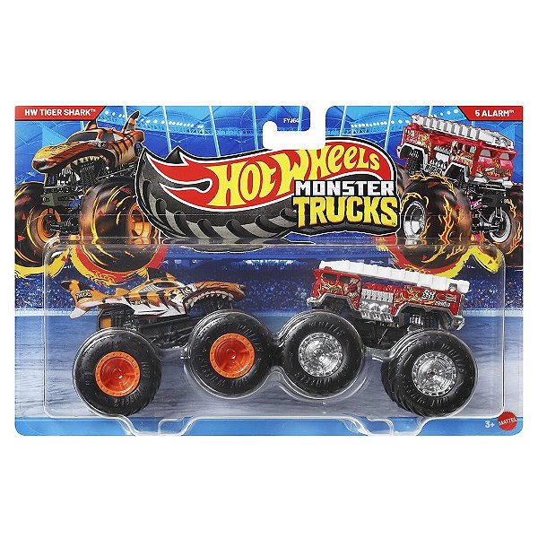 Miniatura Hot Wheels Monster Truck HW Tiger Shark JCC76 Diecast Original Colecionável