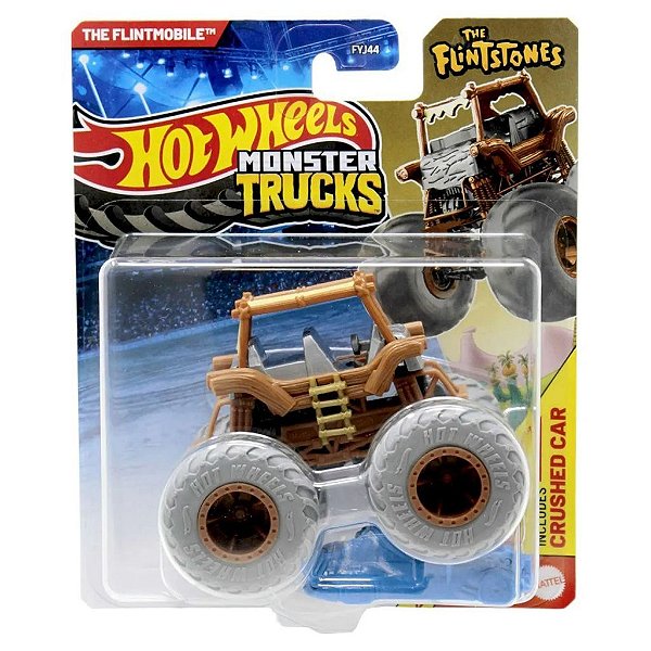 Miniatura Hot Wheels Monster Truck the Flintmobile JCF07 Diecast Original Colecionável