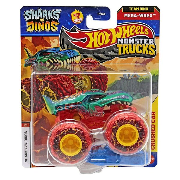 Miniatura Hot Wheels Monster Sharks Vs Dinos JCD87 Diecast Original Colecionável