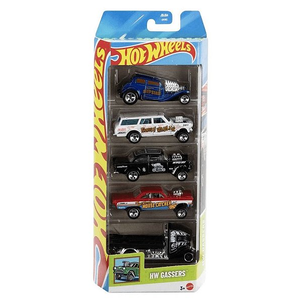 Miniatura Hot Wheels 5-Pack Wh Gassers JBJ84 Diecast Metal Original Colecionável Autêntica Premium