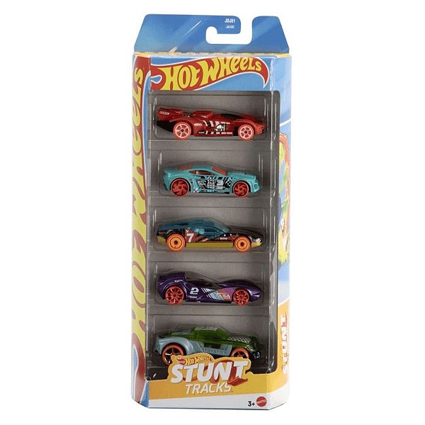 Miniatura Hot Wheels 5-Pack Stunt Tracks JBJ83 Diecast Metal Original Colecionável Autêntica Premium