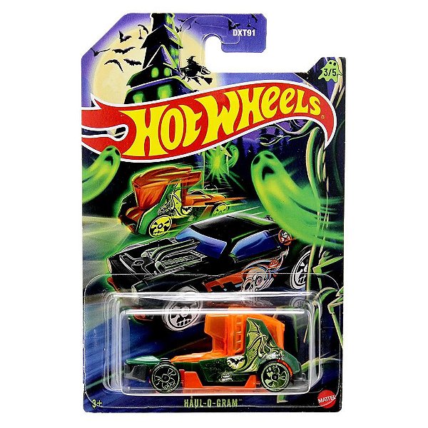 Miniatura Hot Wheels Halloween Haul-O-Gram JCG91 Diecast de Metal Original Lacrada Colecionável Aut