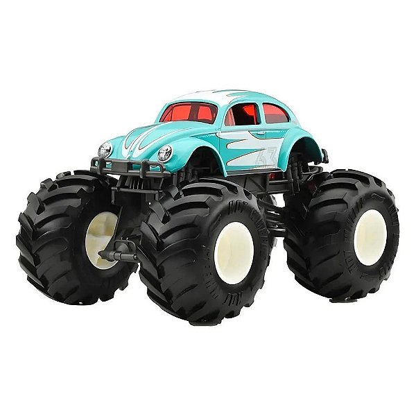 Miniatura Hot Wheels Monster Trucks Volkswagen Beetle JCC93 Escala 1:24 Diecast Metal Original