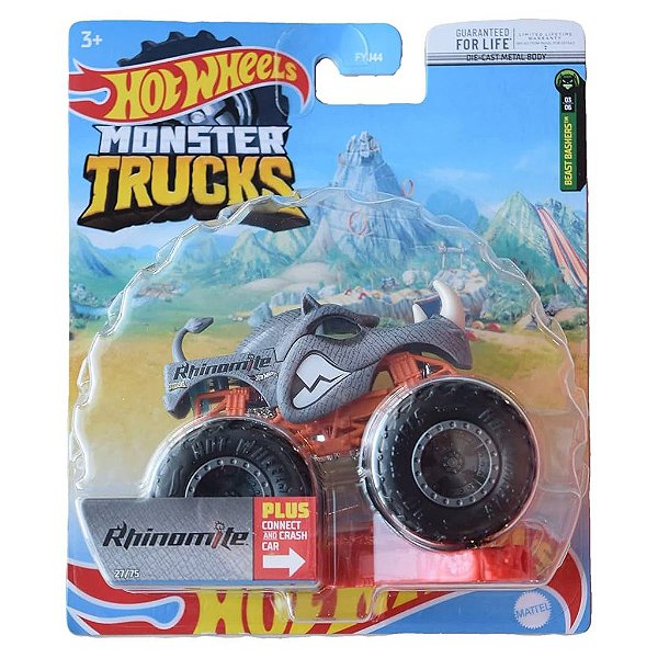 Miniatura Hot Wheels Monster Truck Rhinomite JDP77 Diecast Original Colecionável