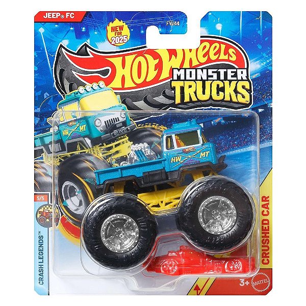 Miniatura Hot Wheels Monster Truck Jeep FC JCD67 Diecast de Metal Original Lacrada Colecionável Aut