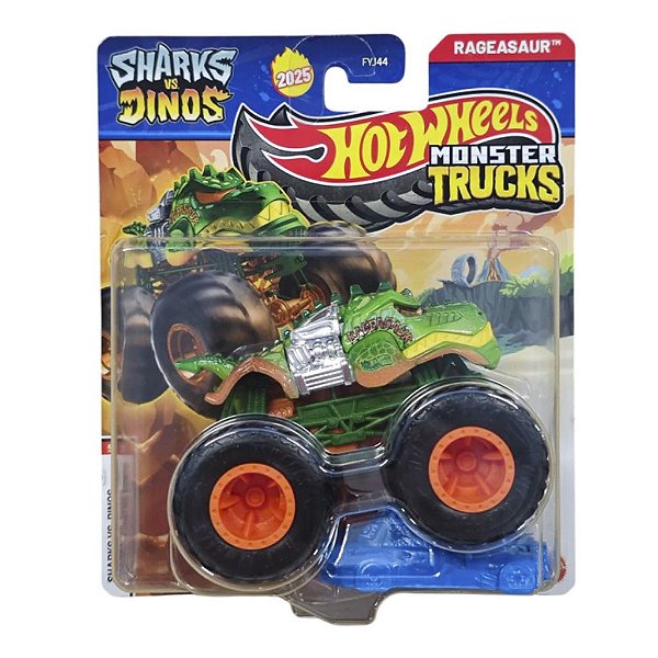 Miniatura Hot Wheels Monster Truck Rageasaur JCD74 Diecast Original Colecionável