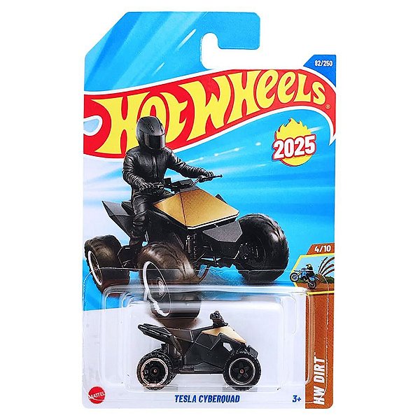 Miniatura Hot Wheels Tesla Cyberquad HYX91 Diecast Metal Original Colecionável Autêntica Premium