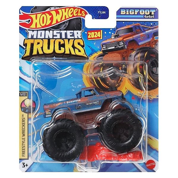 Miniatura Hot Wheels Monster Big Foot 4x4 JCC69 Diecast de Metal Original Lacrada Colecionável Autê