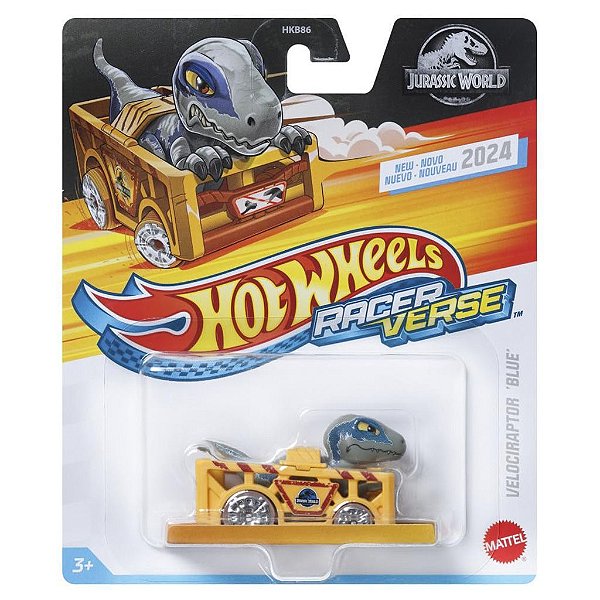 Miniatura Hot Wheels Racerverse Blue the Raptor Containment Cage Diecast Original Colecionável