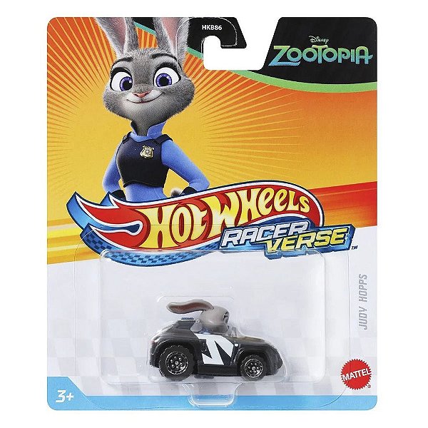Miniatura Hot Wheels Racerverse Judy Hopps Police Car Diecast Original Colecionável
