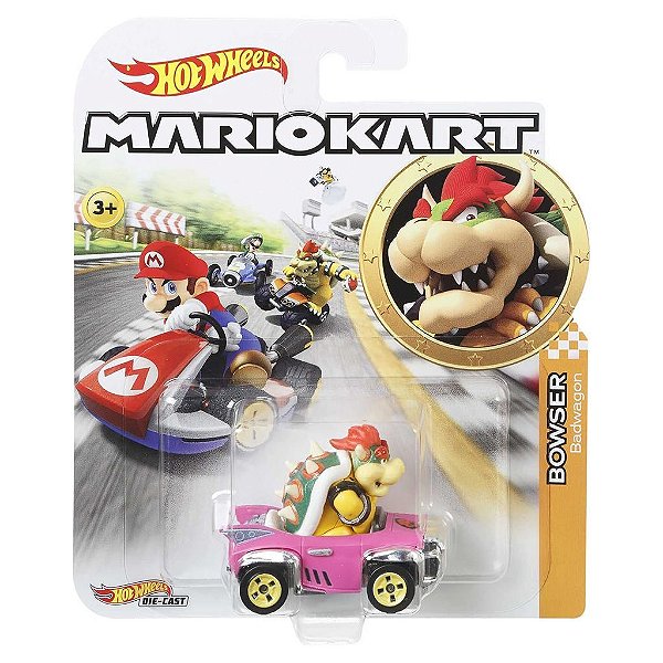 Miniatura Hot Wheels Mario Kart Floor Stand Bowser Diecast Original Colecionável