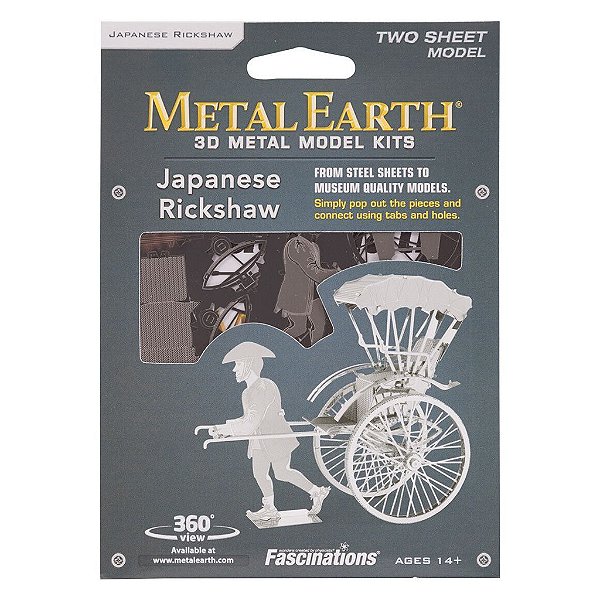 Miniatura de Montar Metal Earth Japanese Rickshaw