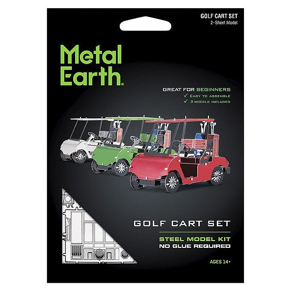Miniatura de Montar Metal Earth Golf Cart Set