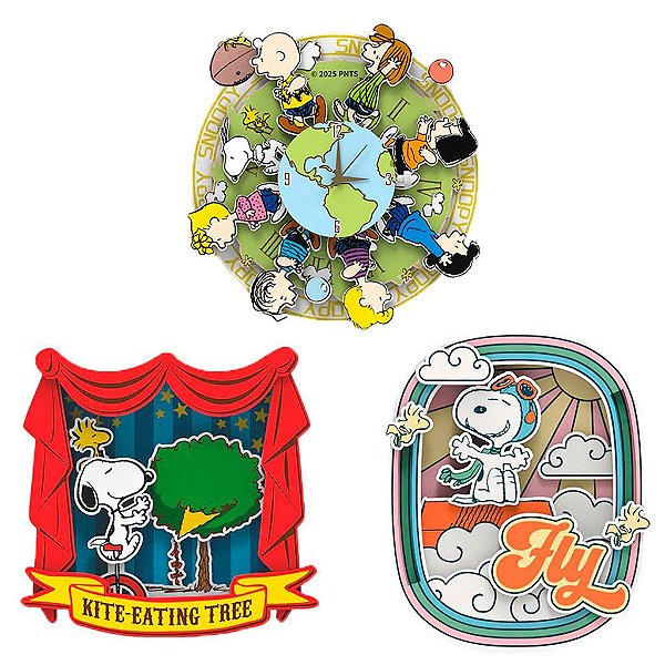 Puremind Kit de Madeira Snoopy Around The World Interactive — Original Autêntico Drive Collection