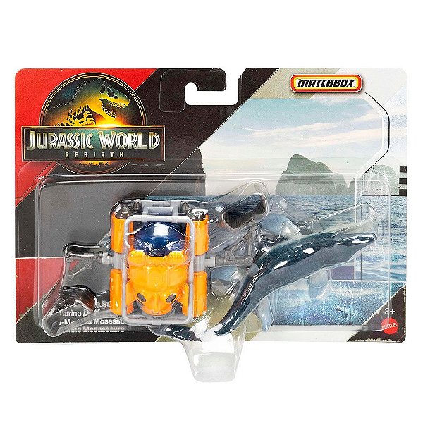 Carrinho Matchbox Jurassic World Transporters Mosasaurus Sea Sub — Original Drive Collection