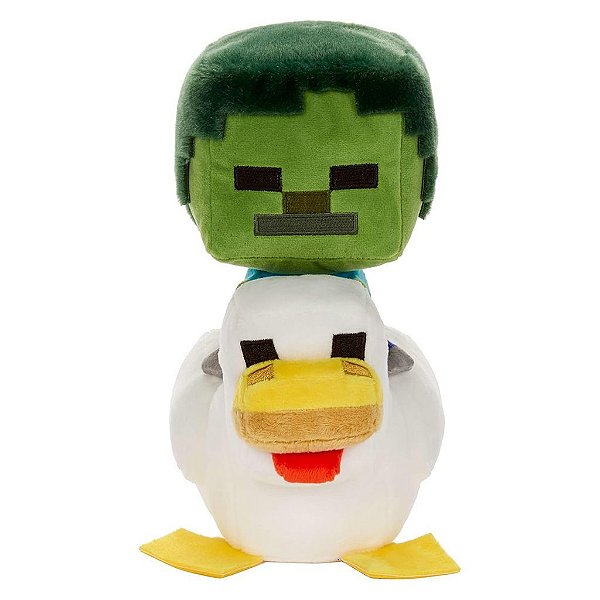 Action Figure Minecraft Pelúcia Mattel 8* Minecraft Chicken Jockey 8 cm