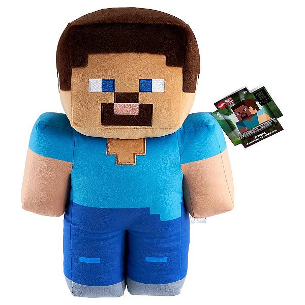 Pelúcia Mattel 16* Minecraft Steve — Original Autêntico Lacrado com Garantia Drive Collection