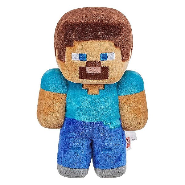 Pelúcia Mattel 8* Minecraft Steve — Produto Original Autêntico Lacrado com Garantia Drive Collection