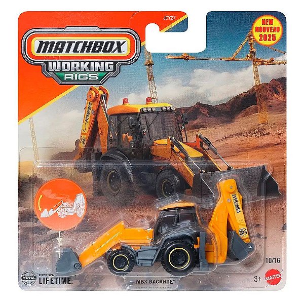 Carrinho Matchbox Working Mbx Backhoe — Original Autêntico Lacrado com Garantia Drive Collection