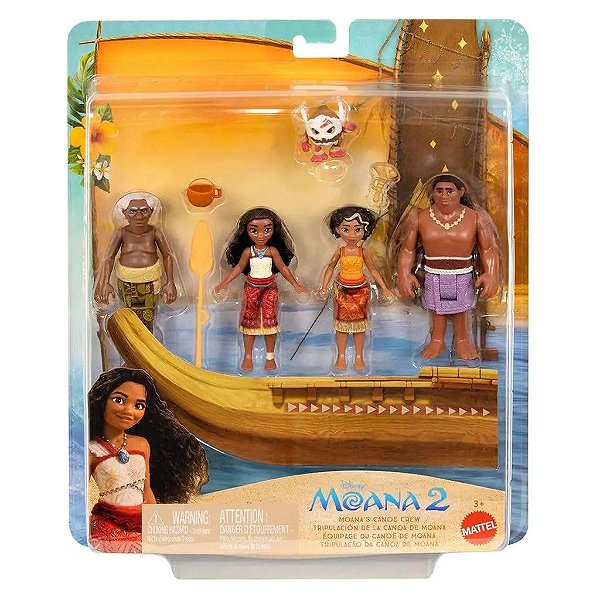 Boneca Disney Moana 2 Canoe Crew Plaset