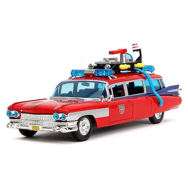 Jada Toys 1:24 Ghosbusters ECTO-1 G1 Optimus Prime Deco 3 — Original Autêntico Drive Collection