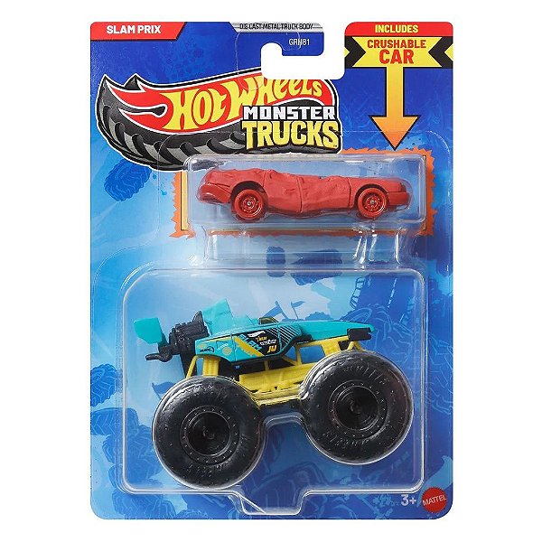Hot Wheels Monster Truck Plus Carrinho Slam Prix