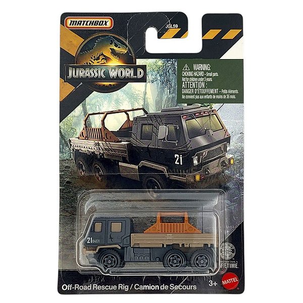 Matchbox Jurassic World Off-road Rescue Rig — Original Lacrado com Garantia Drive Collection