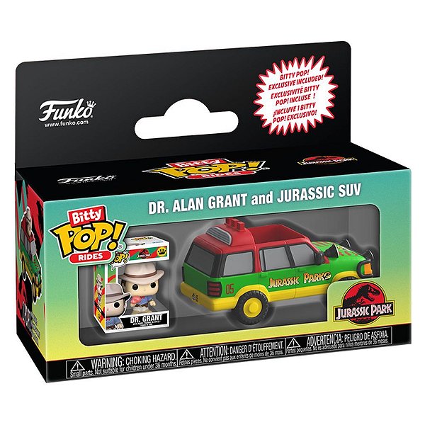 Boneco Funko Bitty Pop Jurassic Park Dr. alan e Jurassic S