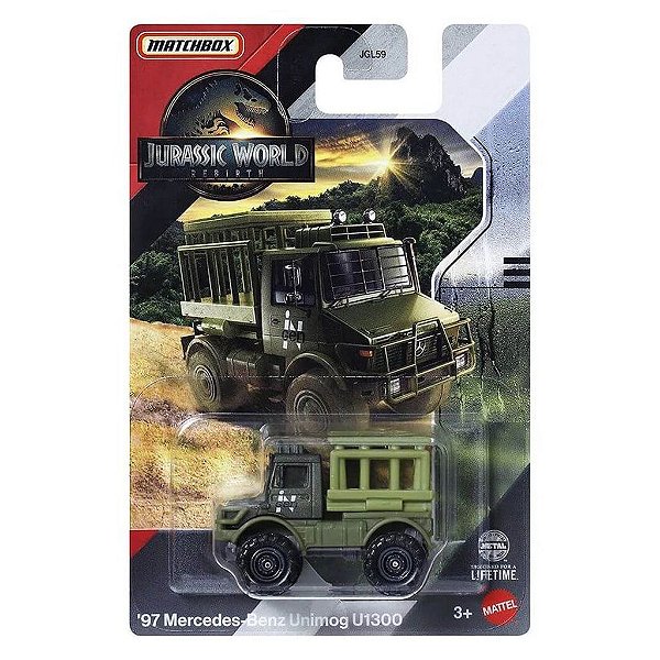 Matchbox Jurassic World Mercedes Benz Inimog — Original Lacrado com Garantia Drive Collection