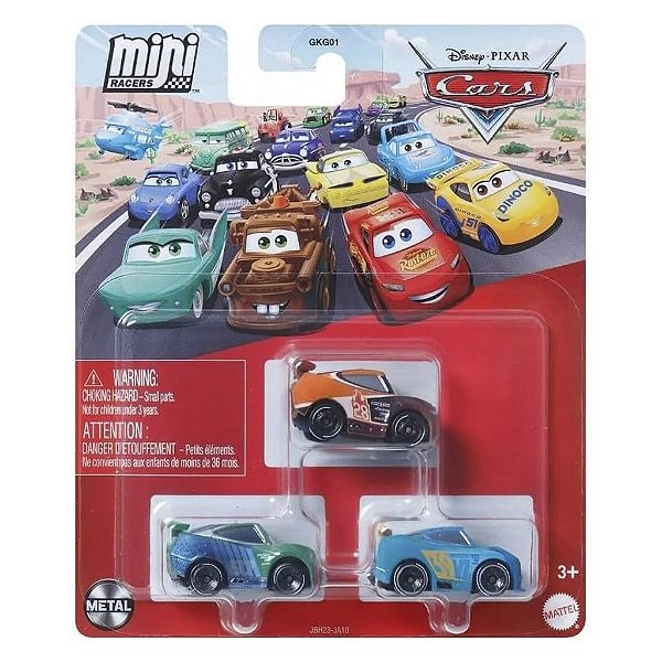 Mattel Mini Racers Disney Pixar 3-Pack Ref 6279 — Original Autêntico Lacrado com Garantia Drive Coll