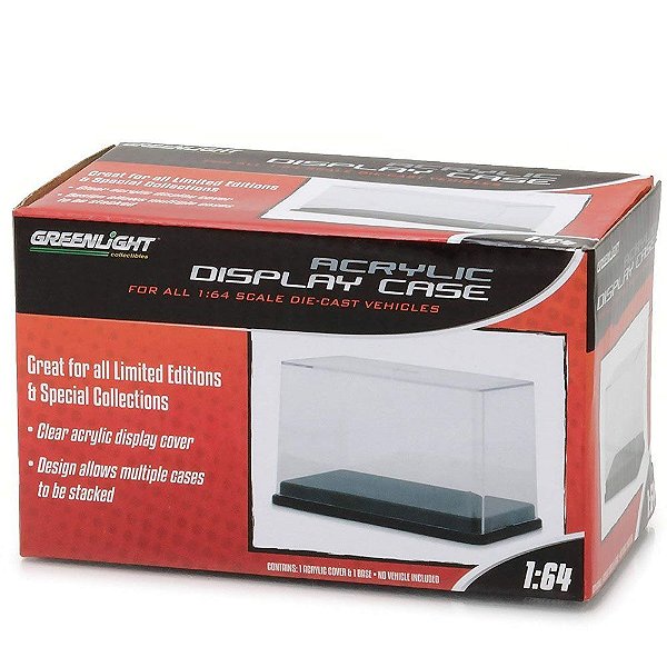 Greenlight 1:64 Caixa Acrílica Expositora com Base Plástica — Original Autêntico Drive Collection