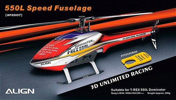 Peça Align T-Rex 550L Fuselagem Vermelho