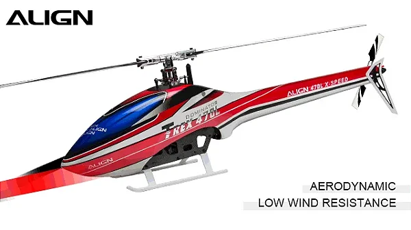 Fuselagem Speed Vermelha Align T-Rex 470L - HF4701T