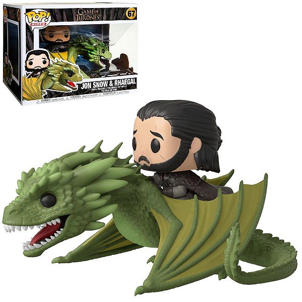 Boneco Funko Pop! Rides Game of Thrones - Jon Snow & Rhaegal #67