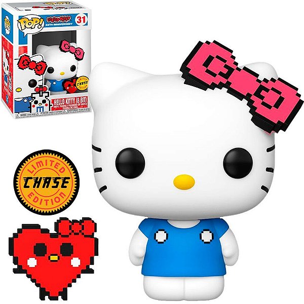 Boneco Funko Pop! Hello Kitty - Hello Kitty 8-Bit #31 (Chase)