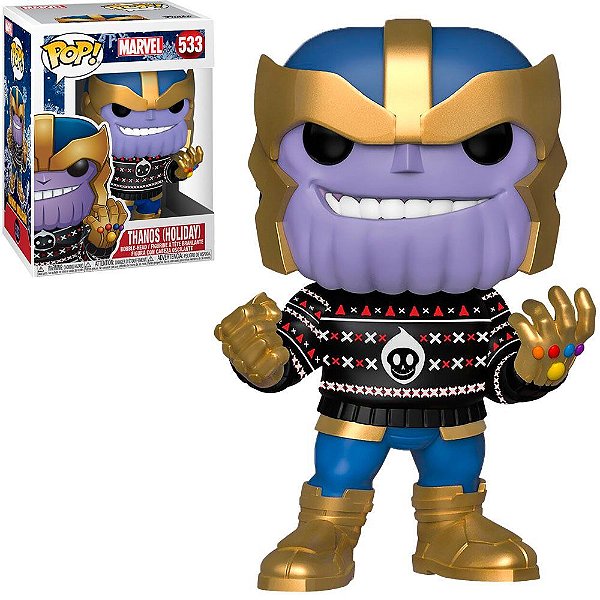 Boneco Funko Pop! Holiday Marvel - Thanos (Holiday Sweater) #533