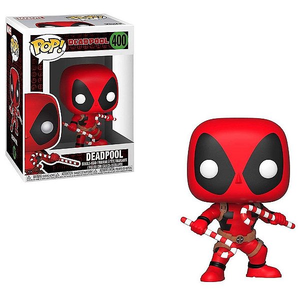 Boneco Funko Pop! Holiday Marvel - Deadpool (with Candy Canes) #400