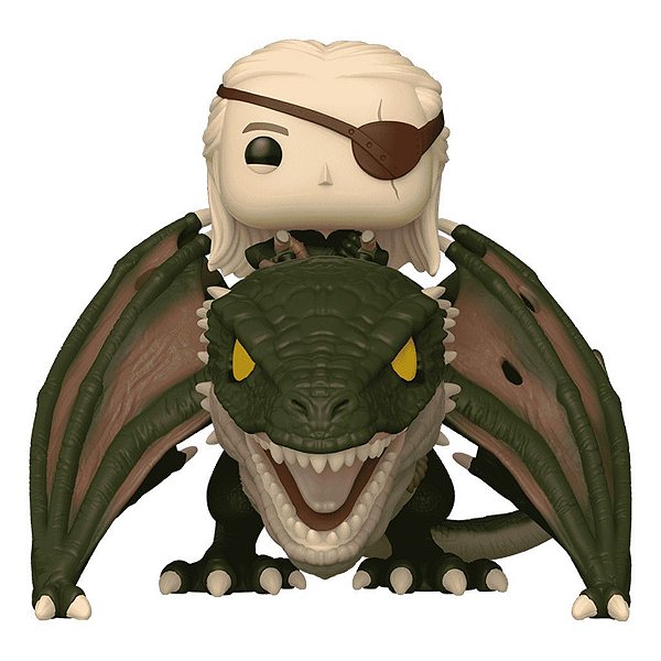 Boneco Funko Pop! Rides House of the Dragon - Aemond Targaryen with Vhagar #136 (Exclusive)
