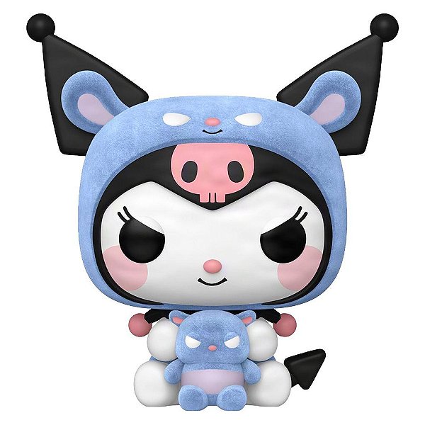 Boneco Funko Pop! Hello Kitty and Friends - Kuromi as Baku (Flocked) #111
